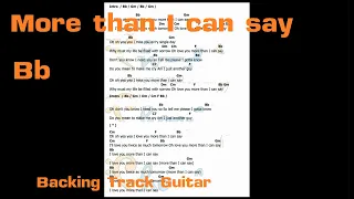 More than I can say - Bb - Backing track guitar + Chord