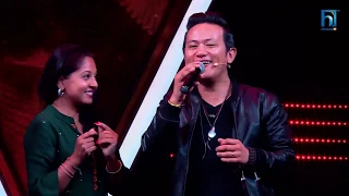 Heart whelming moment in The Voice of Nepal S2 | Timilai dekhera | Raju Lama and Geeta Sharma