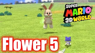 Super Mario 3D World - World Flower 5 - Sprawling Savanna Rabbit Run - All Stars 100% Walkthrough