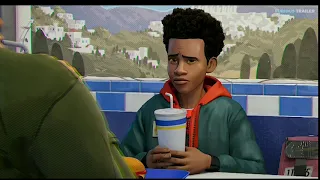 Spiderman: Into the Spiderverse - Burger scene