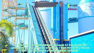 Journey to Atlantis On-Ride (2 Rows) and Entrance to Exit Queue POV 4K 60fps SeaWorld San Diego 2022
