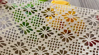 How to Make an Incredibly Beautiful Diamond and  Needle Crochet Blouse, Runner and Curtain Pattern