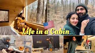 Life in a Tiny Cabin | Spent Weekend in USA #Getaway