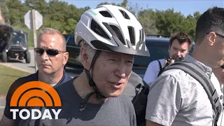 President Biden Doing 'OK' After Falling Off His Bike