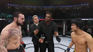 CM Punk vs. Bruce Lee (EA Sports UFC 3) - CPU vs. CPU - Crazy UFC 👊🤪