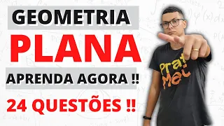 MARATONA DE QUESTÕES DE GEOMETRIA PLANA !! 24 QUESTÕES RESOLVIDAS !!