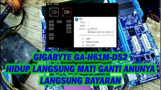 GIGABYTE GA-H61M-DS2 NO POWER NYALA LANGSUNG OFF