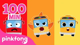 Baby Shark Color Bus Songs | Compilation | Car, Bus, Police Songs For Kids | Pinkfong Baby Shark