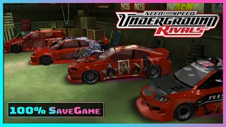 [100% SaveGame] 📥 Need For Speed Underground Rivals PSP - all successes + all cars max