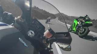 Yamaha R1M Vs Kawasaki Ninja ZX10R GoPro Motorcycle Gyro Stabilizer Video