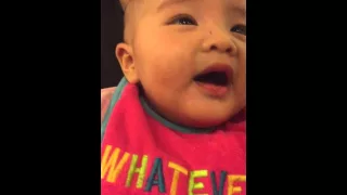 Baby laughing hysterically at 4 months