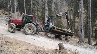 Forestry trailer at work