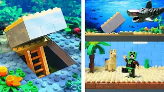 I Built A Ultimate Secret Underwater Base In Lego Minecraft