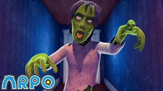 Run for Your Life! | Arpo the Robot | Halloween Cartoons for Kids