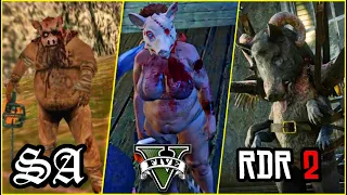 Finding Piggsy in RDR & GTA Games | The Pig Monster Myth