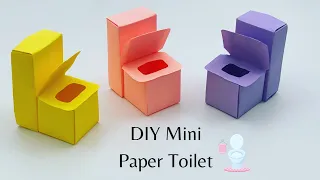 DIY MINI PAPER REALISTIC TOILET / Paper Craft / mini Paper Toilet For doll house / doll house craft