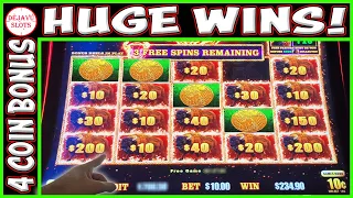 NON STOP RETRIGGERS! HUGE WIN High Limit Buffalo Cash Slot Machine