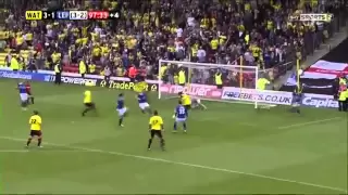 Watford score last second after leicester miss penalty | Almunia double save