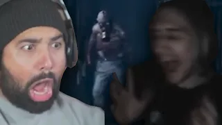 Youtubers "JUMP SCARE" Reaction (House On The Hill)