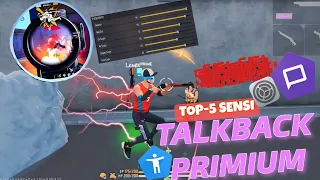 TOP 5 Talk Back & Switch Access Headshot Settings Test Brazilian 🇧🇷 Tips & Tricks🔥 FreeFire Max FF⚡