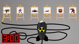 3 Mine Countdown Timer | drawing monster  [Nuclear Bomb]  💣