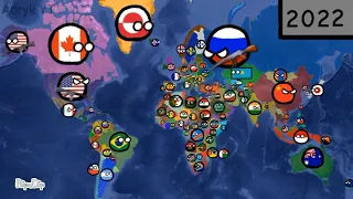 World Histroy! using Google Maps (1900-2022) Countryballs