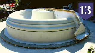 Бассейн для фонтана диаметр 2,5м. Бесшовный монолит! Фотоотчёт.