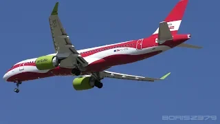 Air Baltic YL-CSL landing at Ferihegy