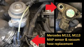 Mercedes M112 M113 MAP Sensor & Vacuum Hose Replace, Change Over Valve Hose Replacement (W163 ML500)