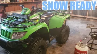 4 Wheeler ATV Ready To Plow Snow