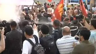 Anti-torch protest in Rio before Olympic Games begin
