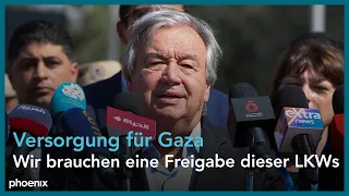 Rede von US-Generalsekretär António Guterres) zur Hilfsgüterversorgung des Gazastreifens am 20.10.23