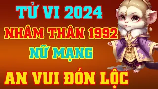 Tử Vi Tuổi Nhâm Thân 1992 Nữ Mạng Năm 2024 - An Vui Đón Lộc