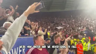 Manchester United fans we seen it all chant at king power stadium