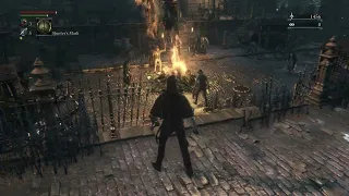 Bloodborne - Central Yharnam | Saw Cleaver Mob of Huntermen Around Bonfire | Executioner | House NPC