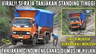 VIRAL!! FUSO STANDING TINGGI, Tanjakan Cino Mengganas di saat musim hujan