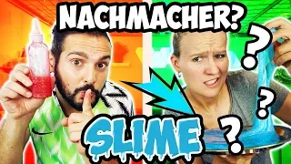 NACHMACHER SLIME CHALLENGE Kathi vs Kaan Wer ist der Schleimexperte? Welche Slime Zutaten sind drin?