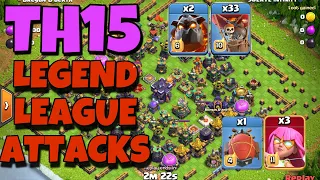 【th15】Blimp S.Archer LaLo Legend League Attacks｜Clash of Clans