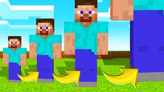 EVERY STEP Makes You TALLER In MINECRAFT!