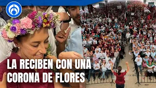 Claudia Sheinbaum llega a Chiapas para continuar su campaña presidencial