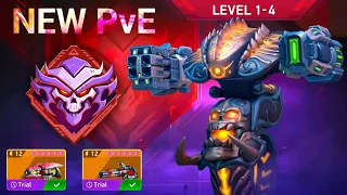 NEW PvE Mode - Killshot Onslaught Event - Level 1 to 4 - Mech Arena Robots