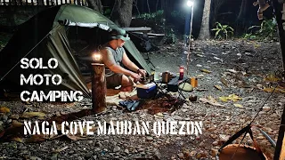 2 days solo moto camping at naga cove mauban Quezon Philippines #camping #nature #bushcraft