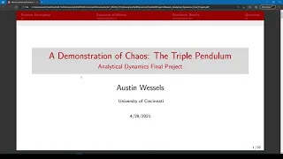 Wessels Analytical Dynamics Final Project Presentation Triple Pendulum