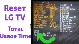 Reset LG TV UTT (Total Usage Time) Using LG Service Remote Control, How To
