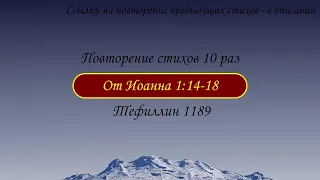 Тефиллин. От Иоанна 1:14-18. Повторение стихов 10 раз