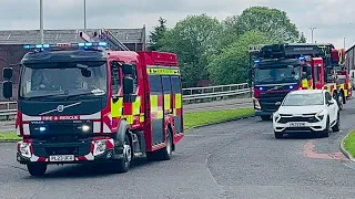 Hyndburn’s Aerial Ladder Platform & First Pump Responding- Lancashire Fire & Rescue Service.