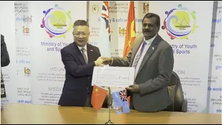 Minister for Youth receives handover of youth grant assistance from the Ambassador of China to Fiji