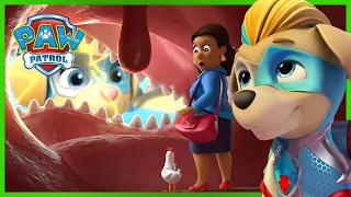 Mighty Twins save Mayor Goodway inside a Giant Eel! | PAW Patrol | Cartoons for Kids Compilation