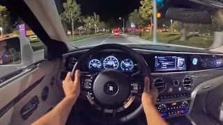 2021 Rolls Royce Ghost POV Night Drive (3D Audio)(ASMR)