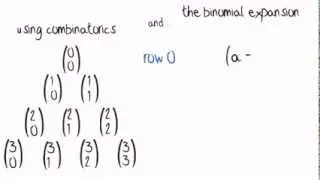 Pascal's Triangle and The Binomial Theorem Part 1 of 3
